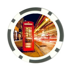 Telephone Box London Night Poker Chip Card Guard (10 pack)