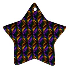 Seamless Prismatic Line Art Pattern Star Ornament (two Sides) by Amaryn4rt