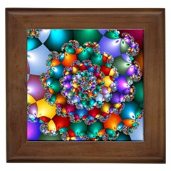 Rainbow Spiral Beads Framed Tiles