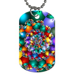 Rainbow Spiral Beads Dog Tag (two Sides)