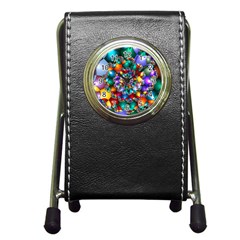 Rainbow Spiral Beads Pen Holder Desk Clocks