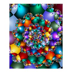 Rainbow Spiral Beads Shower Curtain 60  X 72  (medium)  by WolfepawFractals