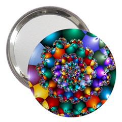 Rainbow Spiral Beads 3  Handbag Mirrors