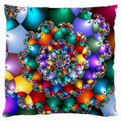 Rainbow Spiral Beads Standard Flano Cushion Case (one Side)