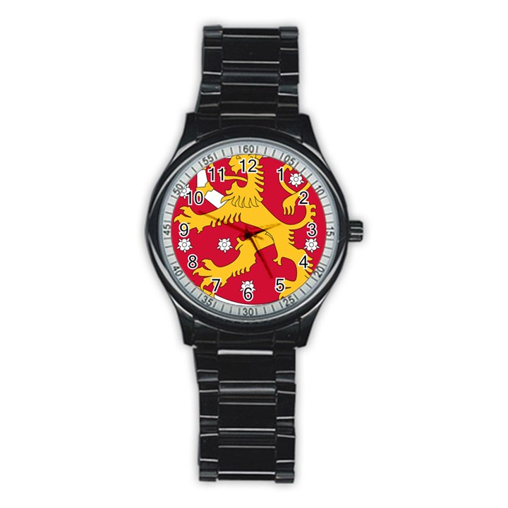 Coat of Arms of Finland Stainless Steel Round Watch