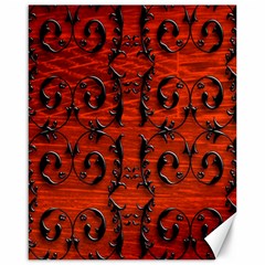 3d Metal Pattern On Wood Canvas 16  X 20   by Amaryn4rt