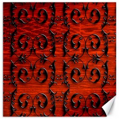 3d Metal Pattern On Wood Canvas 20  X 20   by Amaryn4rt