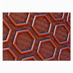 3d Abstract Patterns Hexagons Honeycomb Large Glasses Cloth by Amaryn4rt