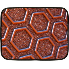 3d Abstract Patterns Hexagons Honeycomb Fleece Blanket (mini) by Amaryn4rt