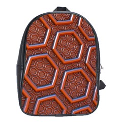 3d Abstract Patterns Hexagons Honeycomb School Bags (xl)  by Amaryn4rt