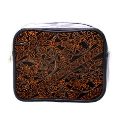 Art Traditional Indonesian Batik Pattern Mini Toiletries Bags by Amaryn4rt