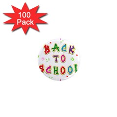 Back To School 1  Mini Magnets (100 Pack) 