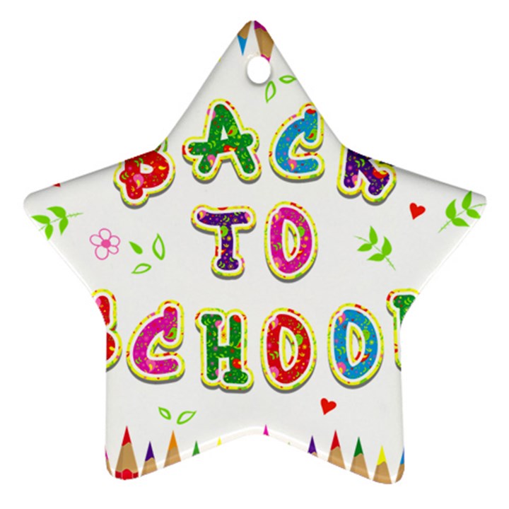 Back To School Star Ornament (Two Sides)