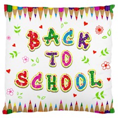 Back To School Large Flano Cushion Case (two Sides) by Amaryn4rt