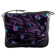 Bird Color Purple Passion Peacock Beautiful Messenger Bags by Amaryn4rt