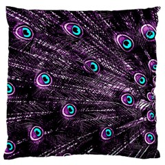 Bird Color Purple Passion Peacock Beautiful Standard Flano Cushion Case (one Side) by Amaryn4rt