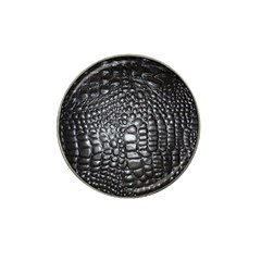 Black Alligator Leather Hat Clip Ball Marker