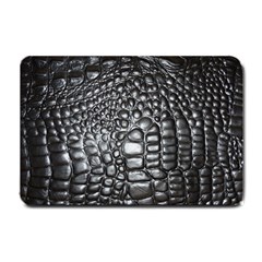 Black Alligator Leather Small Doormat  by Amaryn4rt