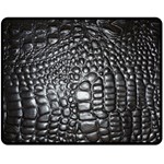 Black Alligator Leather Fleece Blanket (Medium)  60 x50  Blanket Front
