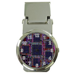 Technology Circuit Board Layout Pattern Money Clip Watches by Amaryn4rt