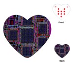 Technology Circuit Board Layout Pattern Playing Cards (Heart)  Front