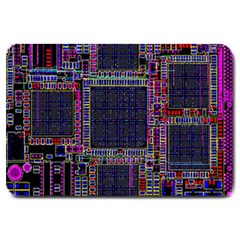 Technology Circuit Board Layout Pattern Large Doormat  by Amaryn4rt