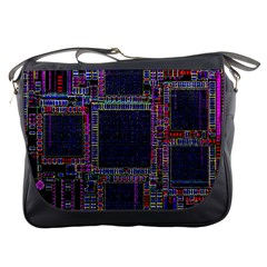 Technology Circuit Board Layout Pattern Messenger Bags