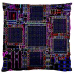 Technology Circuit Board Layout Pattern Large Cushion Case (One Side) Front