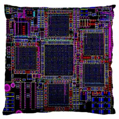 Technology Circuit Board Layout Pattern Standard Flano Cushion Case (one Side) by Amaryn4rt