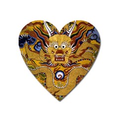 Chinese Dragon Pattern Heart Magnet