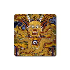 Chinese Dragon Pattern Square Magnet by Amaryn4rt