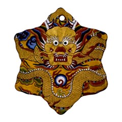 Chinese Dragon Pattern Snowflake Ornament (Two Sides)