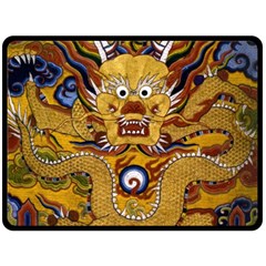 Chinese Dragon Pattern Double Sided Fleece Blanket (Large) 