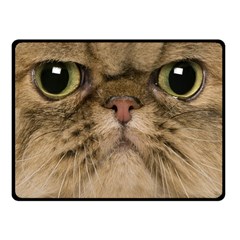 Cute Persian Cat Face In Closeup Fleece Blanket (small) by Amaryn4rt