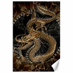 Dragon Pentagram Canvas 24  X 36 