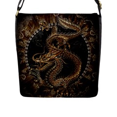 Dragon Pentagram Flap Messenger Bag (l)  by Amaryn4rt