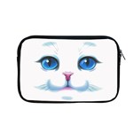 Cute White Cat Blue Eyes Face Apple MacBook Pro 13  Zipper Case Front