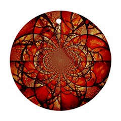 Dreamcatcher Stained Glass Ornament (round) by Amaryn4rt