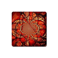 Dreamcatcher Stained Glass Square Magnet by Amaryn4rt