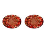 Dreamcatcher Stained Glass Cufflinks (Oval) Front(Pair)