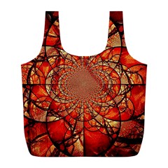 Dreamcatcher Stained Glass Full Print Recycle Bags (l)  by Amaryn4rt