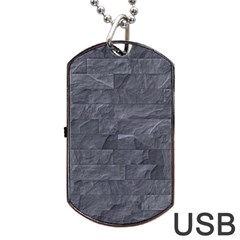 Excellent Seamless Slate Stone Floor Texture Dog Tag Usb Flash (two Sides)