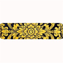 Flower Pattern In Traditional Thai Style Art Painting On Window Of The Temple Large Bar Mats by Amaryn4rt