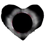 Solar Eclipse Large 19  Premium Flano Heart Shape Cushions Front