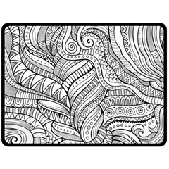 Zentangle Art Patterns Fleece Blanket (Large) 