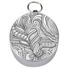 Zentangle Art Patterns Silver Compasses