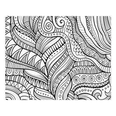 Zentangle Art Patterns Double Sided Flano Blanket (Large) 