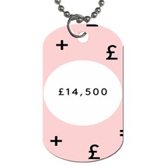 Added Less Equal With Pink White Dog Tag (two Sides) by Alisyart