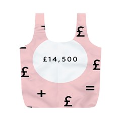 Added Less Equal With Pink White Full Print Recycle Bags (m)  by Alisyart