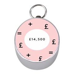 Added Less Equal With Pink White Mini Silver Compasses